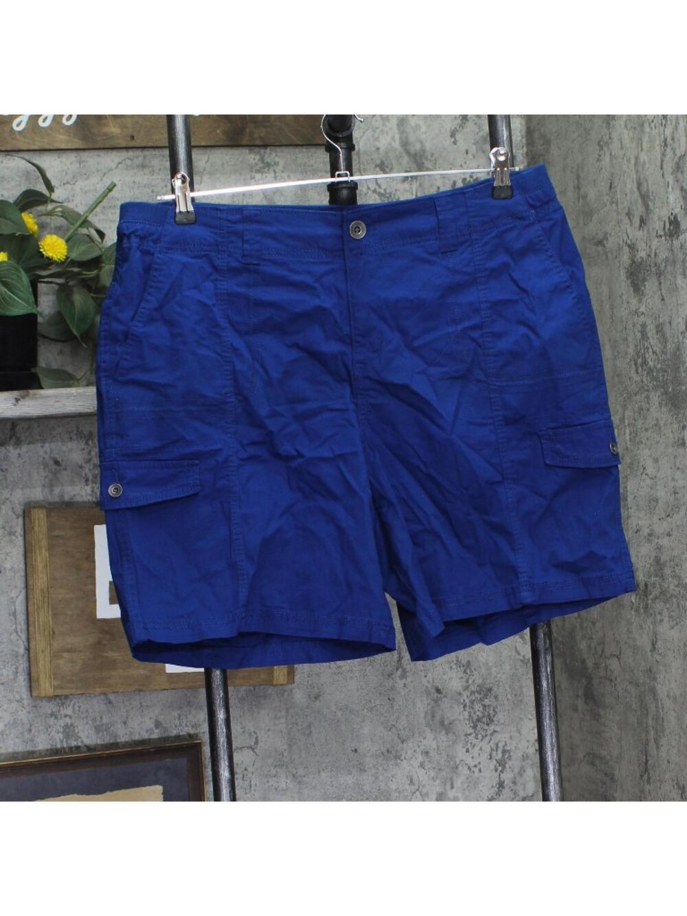 Style & Co. Cargo Shorts with Pockets 54676W Admiral Blue 16W